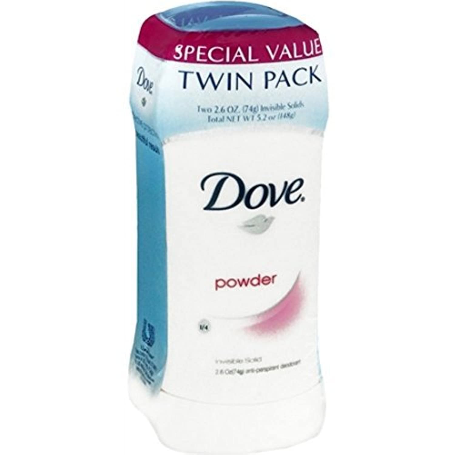 Product image of Dove Anti-Perspirant Deodorant Invisible Solid Powder Twin Pack 5.2 oz 2 ct 5.2 oz Pack of 2